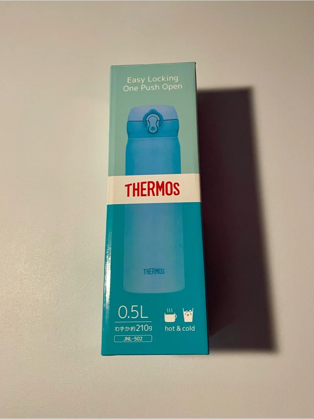 NIB Thermos JDM 0.5L Vacuum Insulated Travel Mug Sky Blue JNL-502